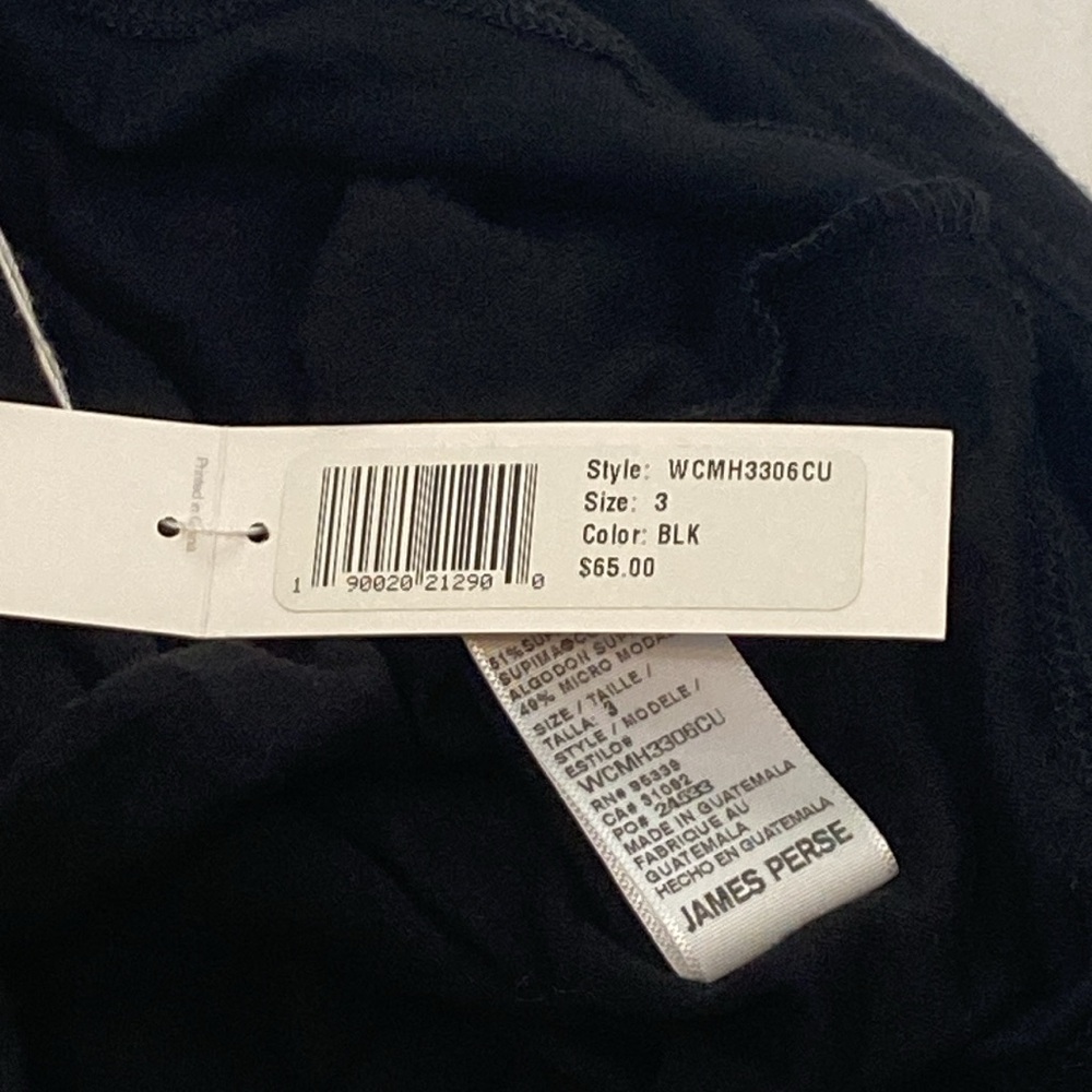 James Perse Standard Black Tank NWT Size 3 Large - Picture 6 of 6